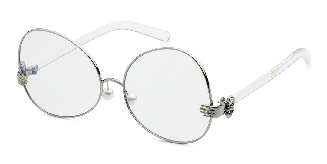 Nerd Eyewear NERD-076 Chic Metal Round Frame with Clear Lens Fashion Accessory Glasses