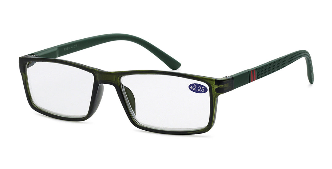 Readers R363-ASST (Mix Strength) Chic Square Unisex Frame with Spring Hinge