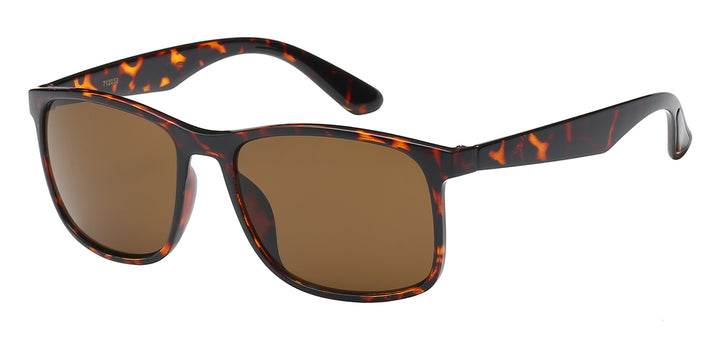 American Classic 712033 Stylish Lightweight Polymer Square Unisex Sunglasses