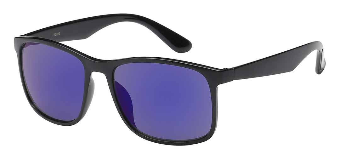 American Classic 712033 Stylish Lightweight Polymer Square Unisex Sunglasses