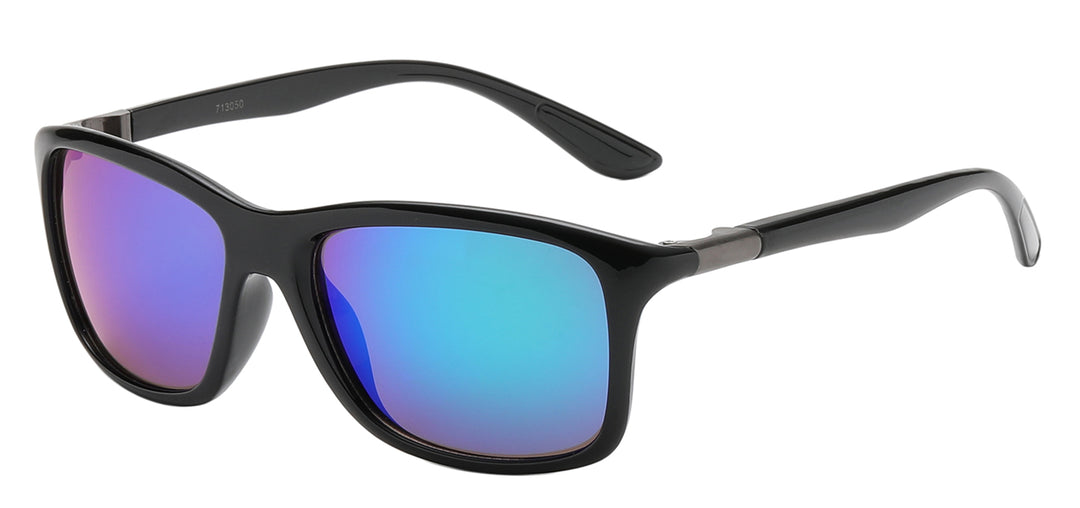American Classic 713050 Stylish Square Polymer Hybrid Frame Unisex Sunglasses