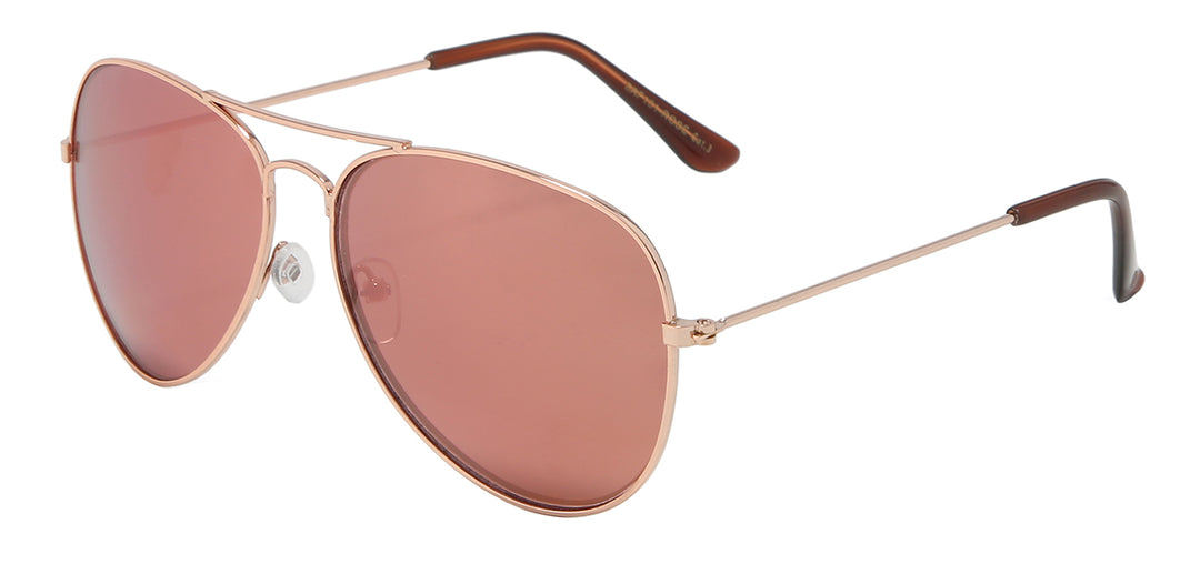 Air Force 8AF101-ROSE Contemporary Classic Metallic Aviator Rose Lens Unisex Shades