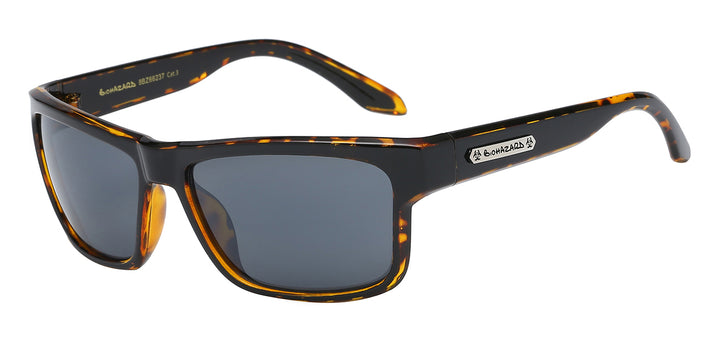 Biohazard 8BZ66237 Tinted Crystal Wrap Frame with Black Accents Unisex Sunglasses
