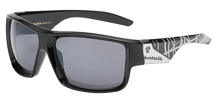 Biohazard 8BZ66255 Contour Fit Square Polycarbonate Sports Wrap Unisex Sunglasses