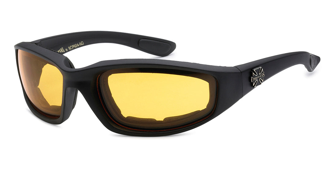 Choppers 8CP924-ND Night Driver Foam Lined Unisex Motorcycle Glasses (Made in China)