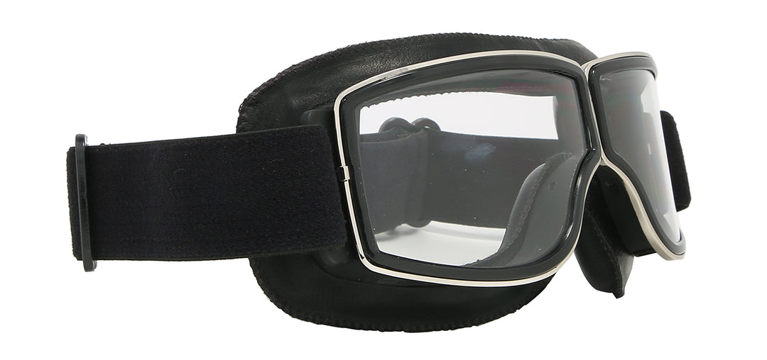 Choppers 8CP933-CLR1 Trendy Clear Classic Aviator Padded Motorcycle Unisex Goggle