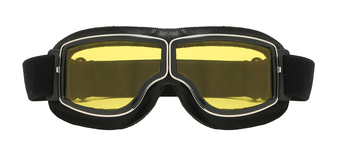 Choppers 8CP933-ND1 Trendy Yellow Classic Aviator Padded Motorcycle Unisex Goggle