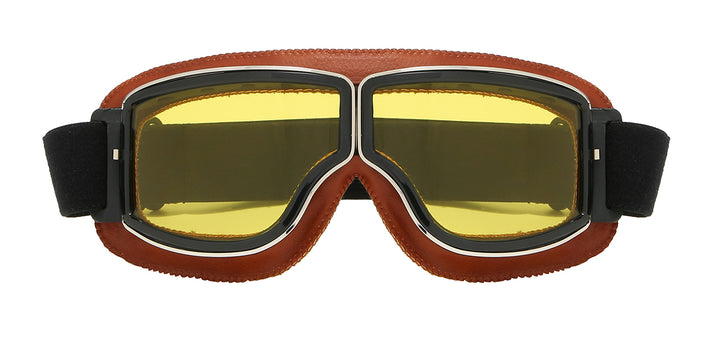 Choppers 8CP933-ND1 Trendy Yellow Classic Aviator Padded Motorcycle Unisex Goggle