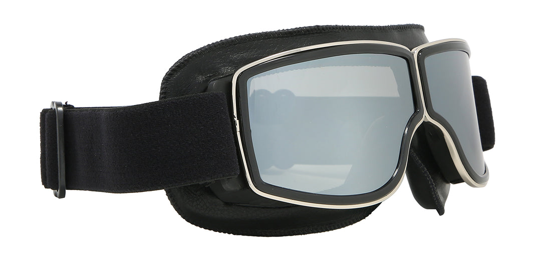 Choppers 8CP933-SLM1 Trendy Mirrored Classic Aviator Padded Motorcycle Unisex Goggle