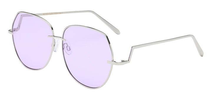 EyeDentification 8EYED-CLR-17004 Contemporary Metal Wire Frame Pastel Lens Ladies Shades