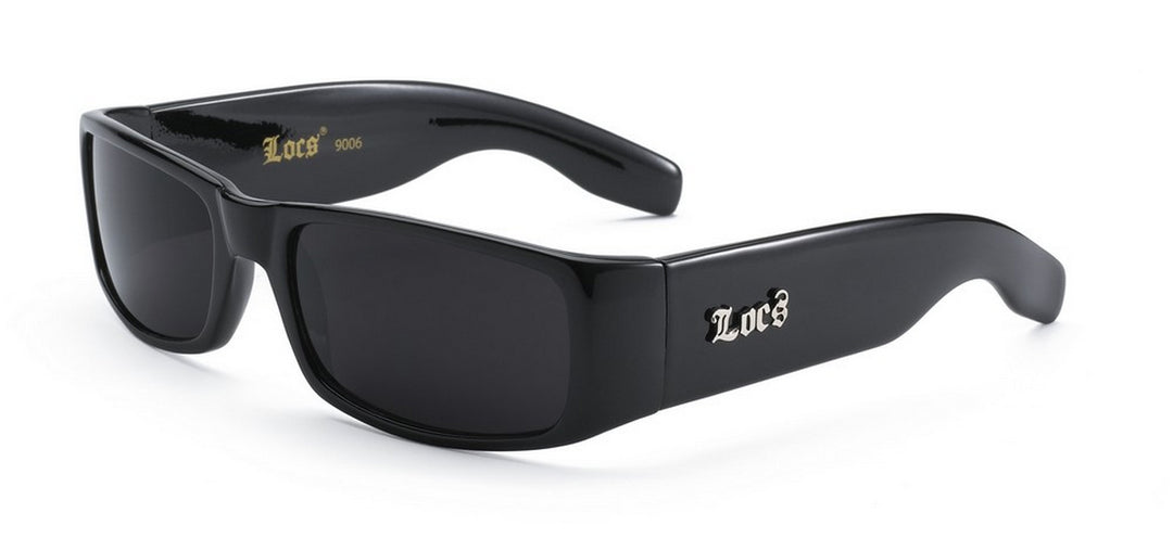 Locs 8Loc9006-BK Polished Black Men's Sunglasses