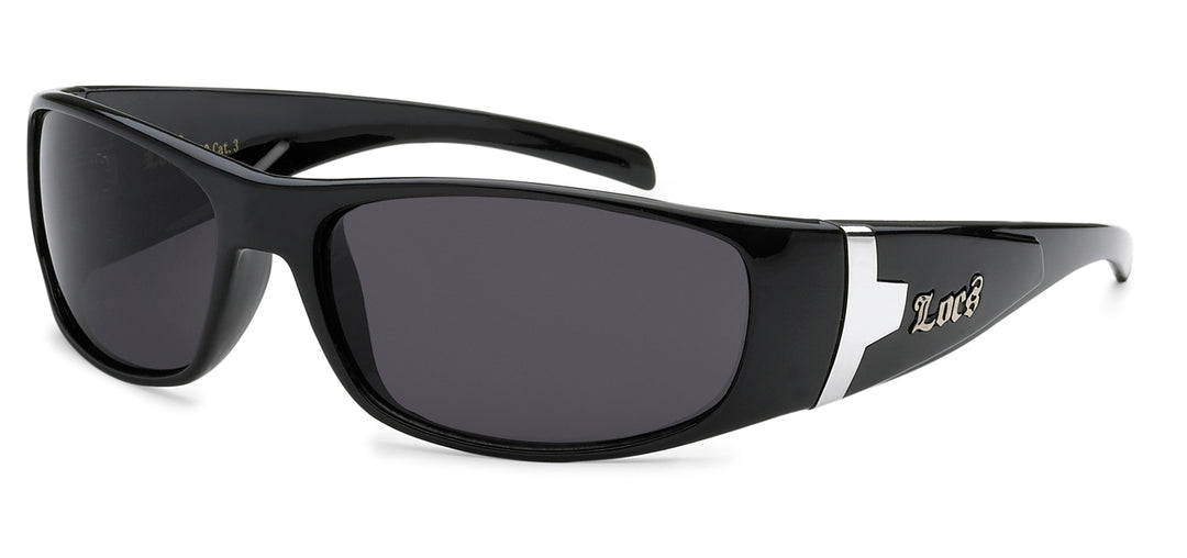 Locs 8Loc9030-BK Polished Black Men'S Sunglasses