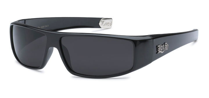 Locs 8Loc9035-BK Polished Black Men's Sunglasses