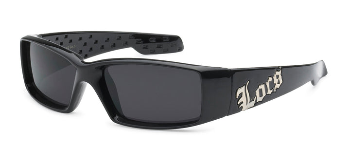 Locs 8Loc9052-BK Polish Black Men's Sunglasses