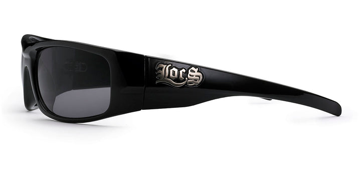 Locs 8Loc9085-BK Polished Black Men's Sunglasses