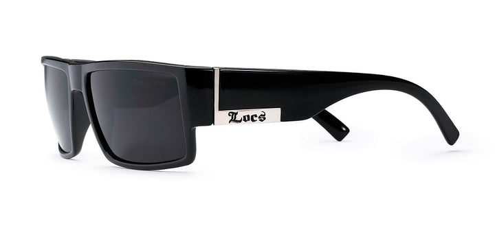 Locs 8Loc91026-BK Polished Black Men's Sunglasses