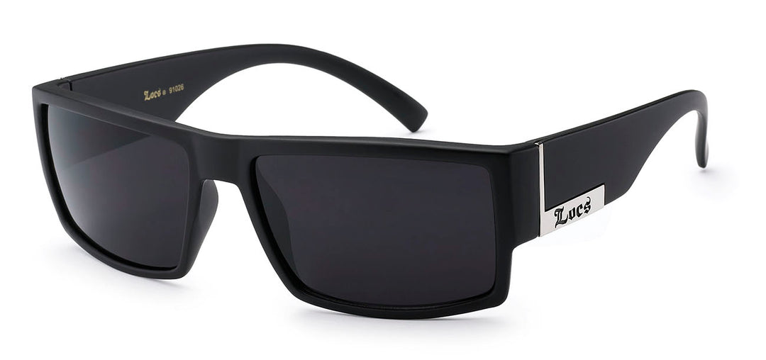 Locs 8Loc91026-MB Matte Black Men's Sunglasses