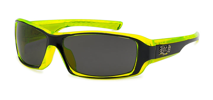 Locs 8LOC91042-MIX Masculine Square Design Polycarbonate Wrap Unisex Sunglasses