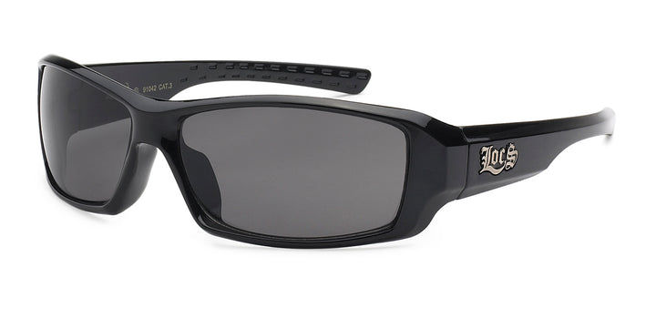 Locs 8LOC91042-MIX Masculine Square Design Polycarbonate Wrap Unisex Sunglasses