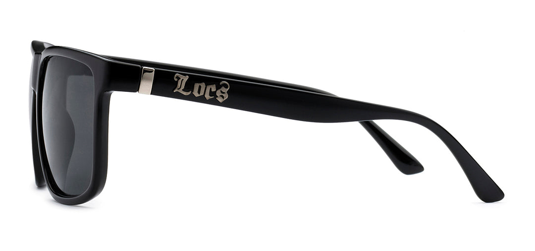 Locs 8LOC91055-BK Polish Black Men's Sunglasses