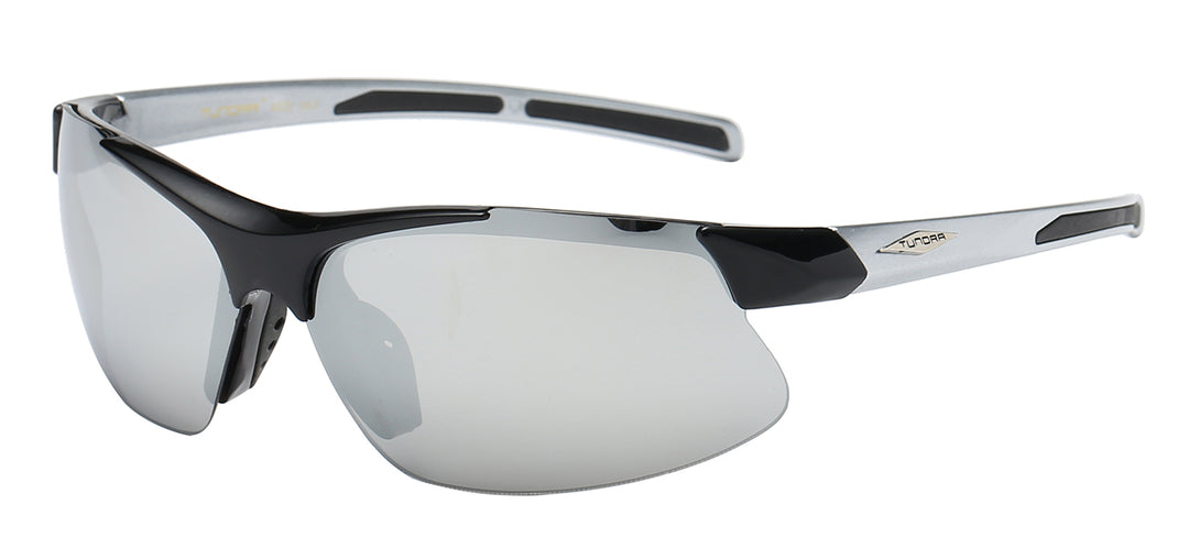 Tundra 8TUN4023 Sleek Contour Semi Rimless Polycarbonate Wrap Unisex Sunglasses