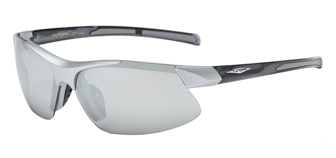 Tundra 8TUN4023 Sleek Contour Semi Rimless Polycarbonate Wrap Unisex Sunglasses