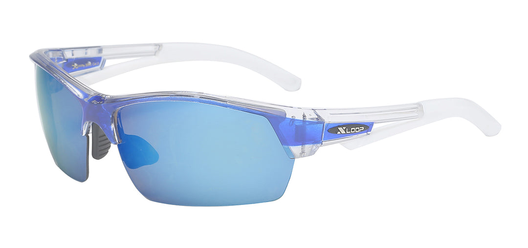 XLoop 8X2561 Comfort Fit Semi Rimless Frame with Metallic Backed Nose Pad Unisex Shades