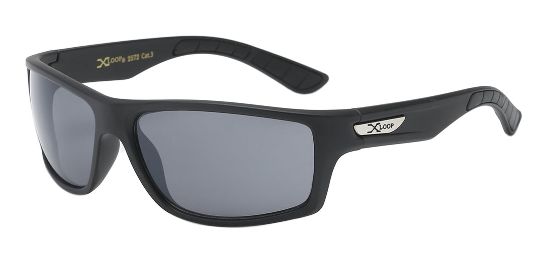 XLoop 8X2572 Casual Lightweight Polycarbonate Wrap Frame Unisex Sunglasses