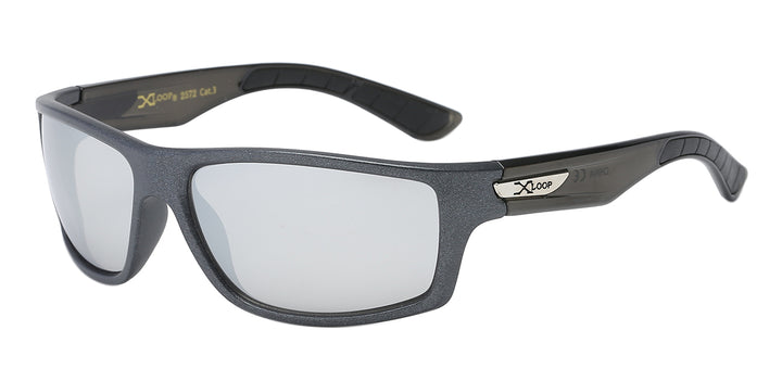 XLoop 8X2572 Casual Lightweight Polycarbonate Wrap Frame Unisex Sunglasses
