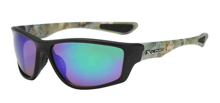 XLoop 8X2575 Sleek Stylish Camo Print Temple Polycarbonate Frame Unisex Sunglasses