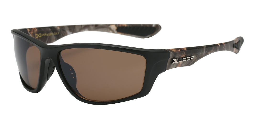 XLoop 8X2575 Sleek Stylish Camo Print Temple Polycarbonate Frame Unisex Sunglasses