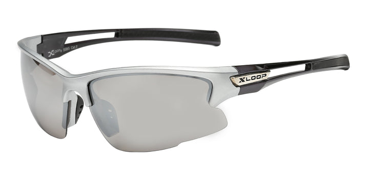 XLoop 8X2585 Sleek Semi Rimless Polycarbonate Wrap Unisex Sunglasses