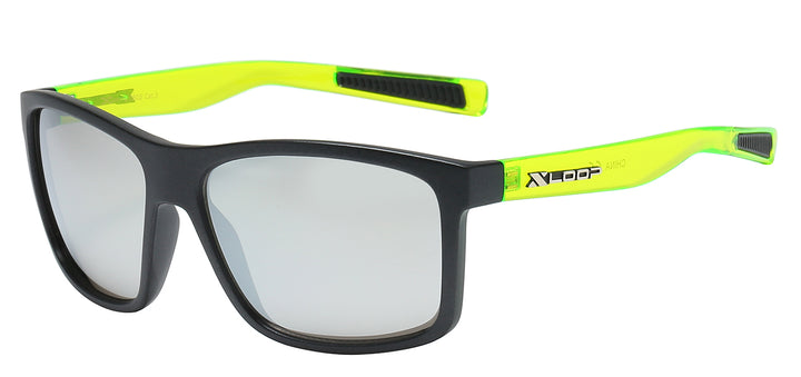 XLoop 8X2605 Sleek Chic Square Two Tone Polymer Wrap Unisex Sunglasses