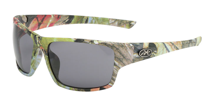 XLoop 8X2615-CAMO Tough Polycarbonate Sports Wrap Camo Print Unisex Sunglasses