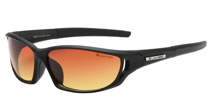 XLoop HD 8XHD3357 Low Profile Polycarbonate Wrap HD+ Lens Unisex Sunglasses