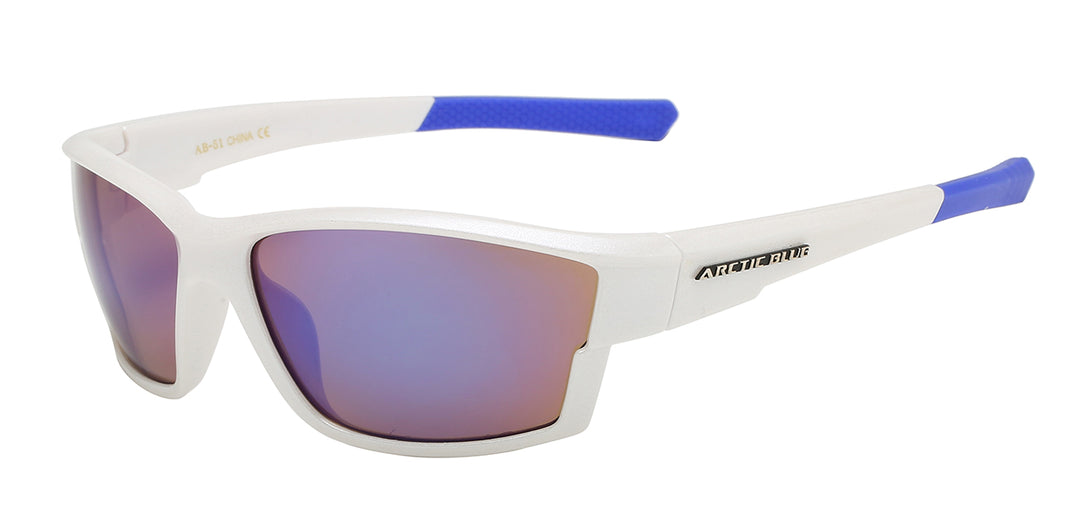 Arctic Blue AB-51 Contour Fitting Square Wrap BlueTech Lens Unisex Sunglasses