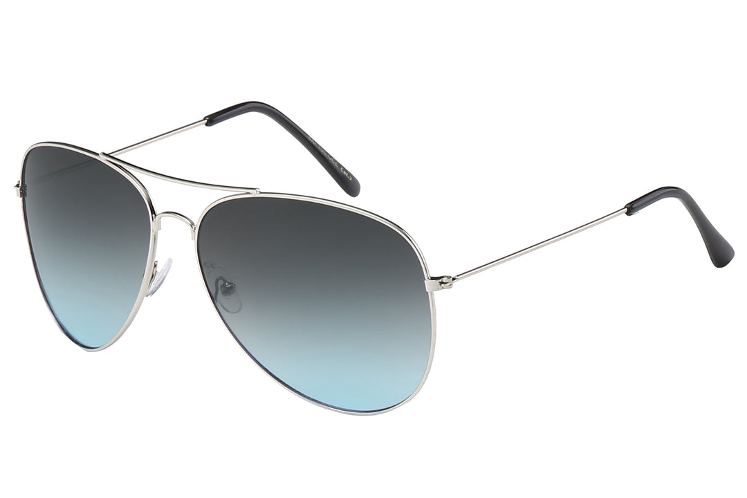Air Force 8AF106-OCE Large Classic Aviator with Curved Frame and Ocean Lens Unisex Sunglasses