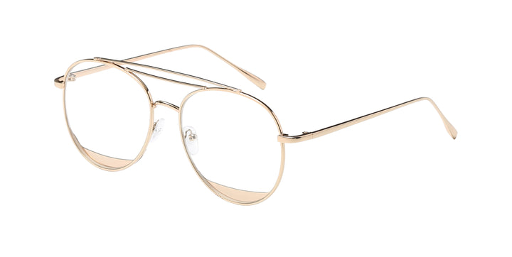 Nerd Eyewear NERD-081 Fashionista Aviator Triple Bar with Chic Under Shade Ladies Accessory Glasses