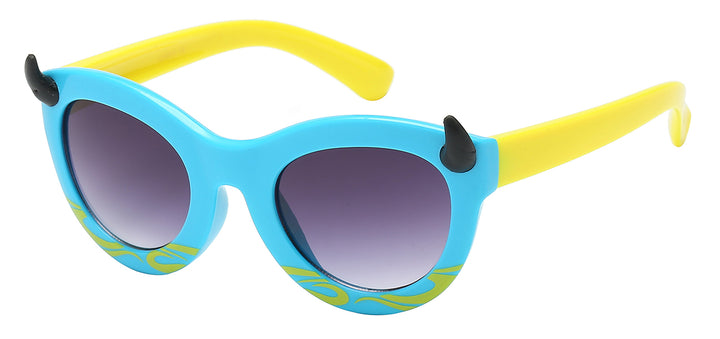 Junior Funky Trends KG-2513 Naughty and Fun Horned Frame Kid's Sunglasses