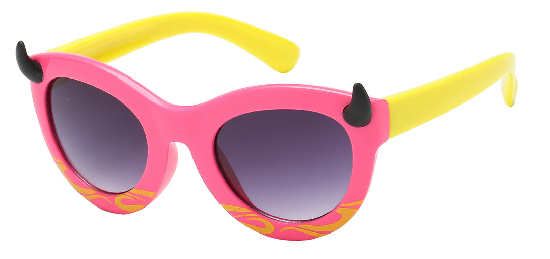 Junior Funky Trends KG-2513 Naughty and Fun Horned Frame Kid's Sunglasses