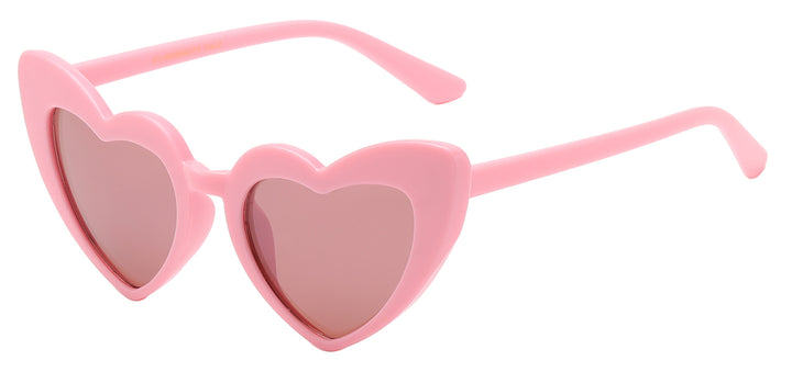 Juniors Romance KG-ROM90074 Darling Heart Shape Polymer Frame Girls Sunglasses