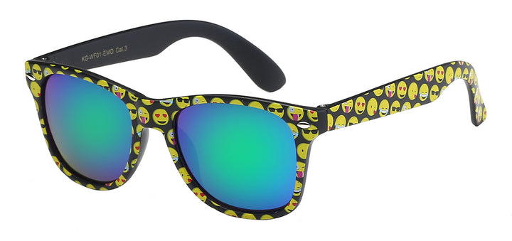 Juniors Retro Rewind KG-WF01-EMO Cute and Fun Emoji Print Kids / Juniors Sunglasses