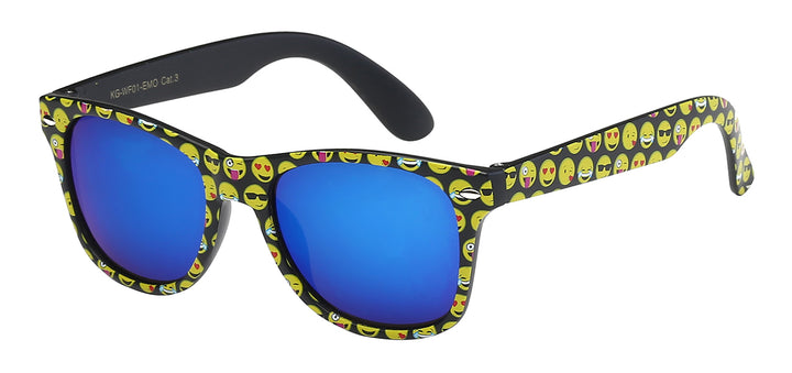 Juniors Retro Rewind KG-WF01-EMO Cute and Fun Emoji Print Kids / Juniors Sunglasses