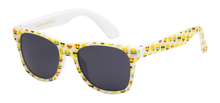 Juniors Retro Rewind KG-WF01-EMO Cute and Fun Emoji Print Kids / Juniors Sunglasses