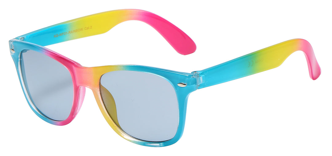 Juniors Retro Rewind KG-WF01-RAINBOW Chic Crystal Rainbow Frame Kids Sunglasses