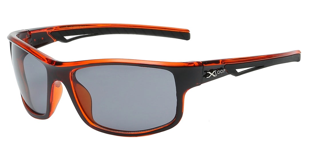 Juniors XLoop KG-X2613 Lightweight Square Polycarbonate Wrap Kids Juniors Sunglasses