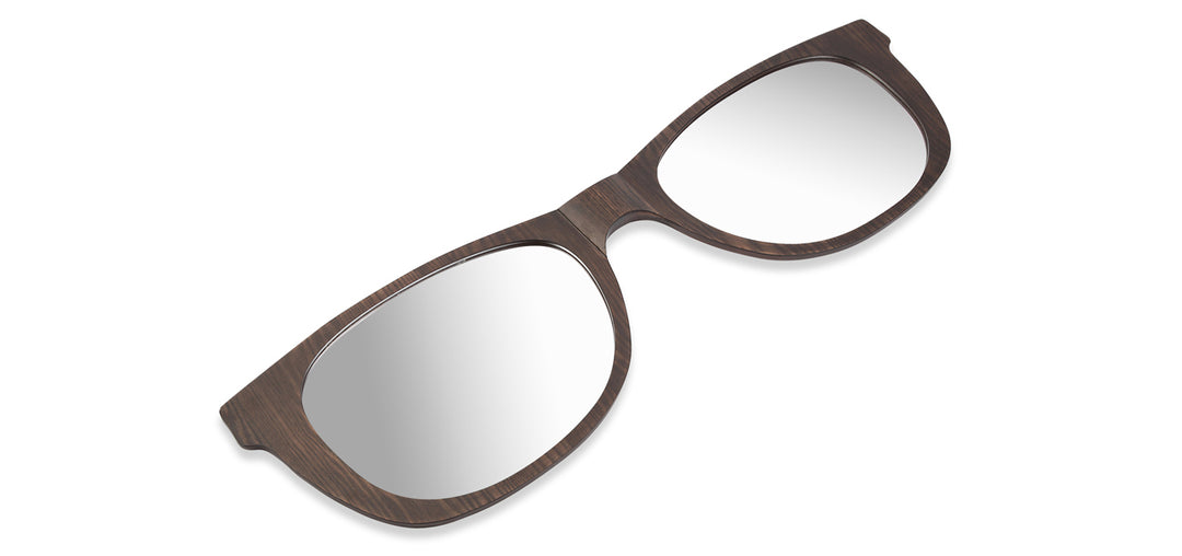 Oversized Retro Sunglasses Mirror-03 Wall Mirror - Dark Walnut