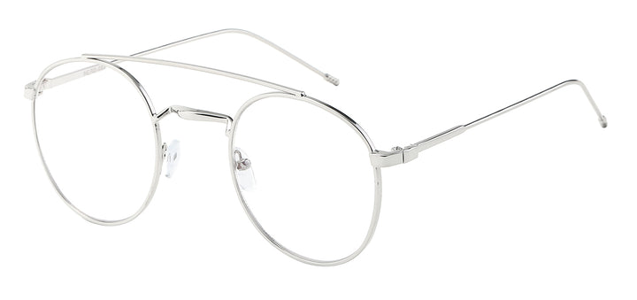 Nerd Eyewear NERD-083 Chic Double Bride Small Round Fashion Accessory Clear Lens Glasses
