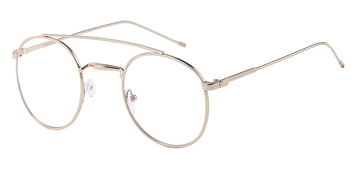 Nerd Eyewear NERD-083 Chic Double Bride Small Round Fashion Accessory Clear Lens Glasses