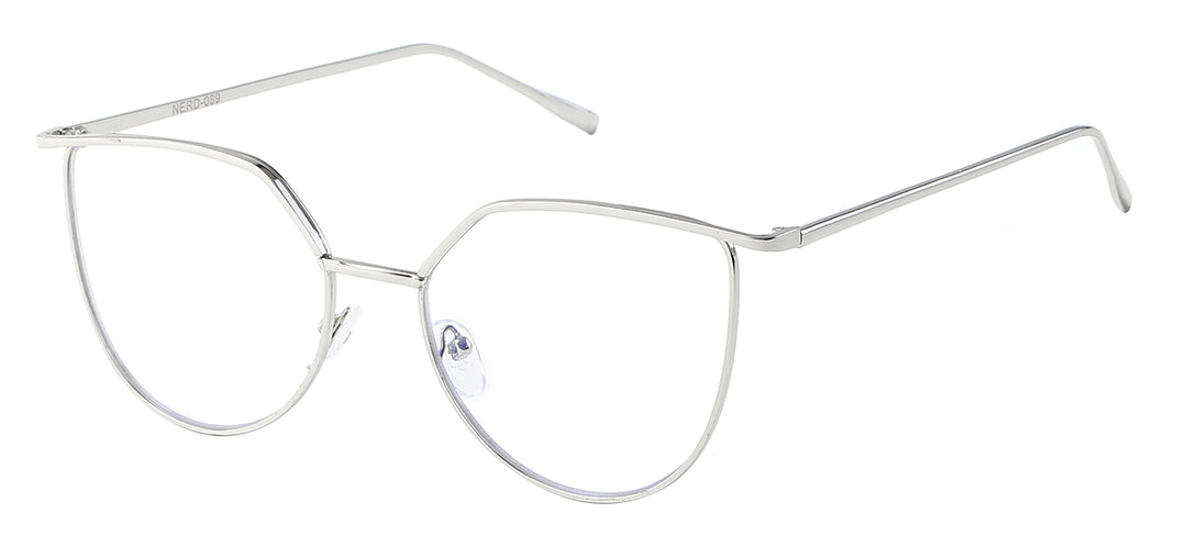 Nerd Eyewear NERD-089 Sophisticated Half Moon Frame Ladies Accessory Clear Lens Glasses